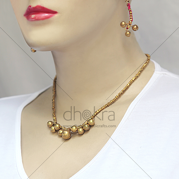 Dhokra Golden Eye Avanti Set | Dhokra jewellery online |Dhokra